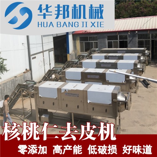 核桃仁去皮流水線(xiàn) 物理核桃仁去皮機(jī) 提供工藝技術(shù)